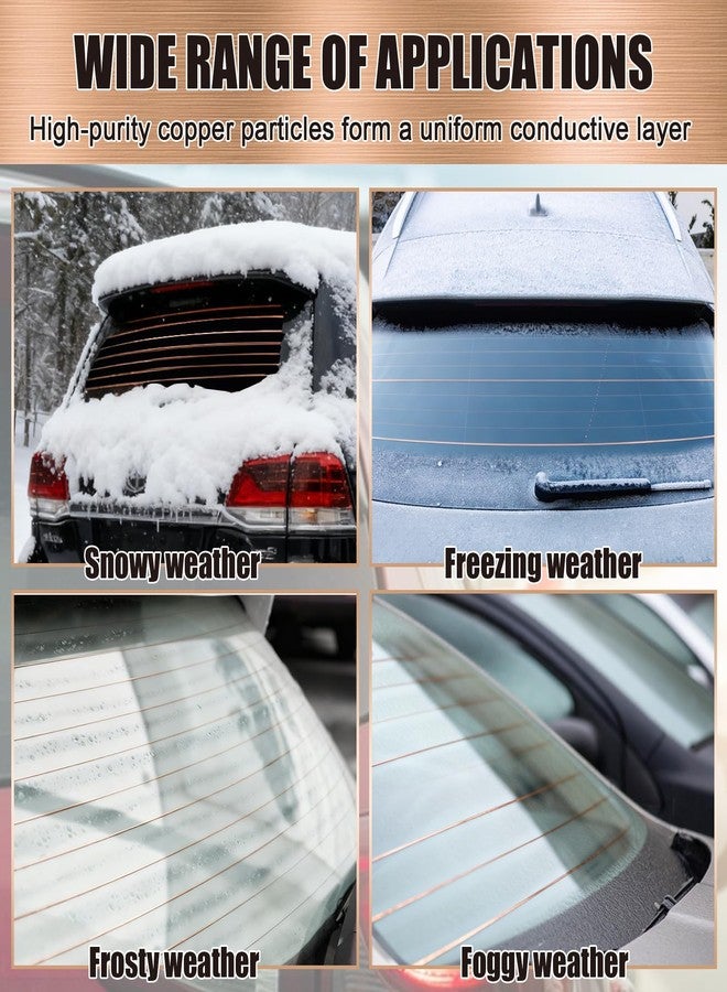 WANJAO Rear Defroster Repair Kit, Copper Conductive Paint for repairing rear window defroster screens with Brush wipes masking paper strong adhesion and fast repair performance, 10 ml - Image 5