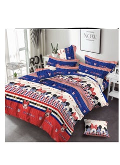 BAIG New Cartoon characters Single Size Comforter Bedding Set, Anime Cartoon Bed kids Fixed Duvet set 4pcs 