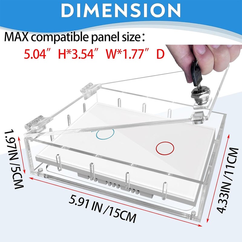 Young Dance Smart Home Switch CoverBaby Proof Light Outlet CoversChild Safety Switch Plate GuardWall Plug BoxKids Electrical Protector Box Fits All Outlet 495 H X 335 W X 177 D or Smaller - Image 5
