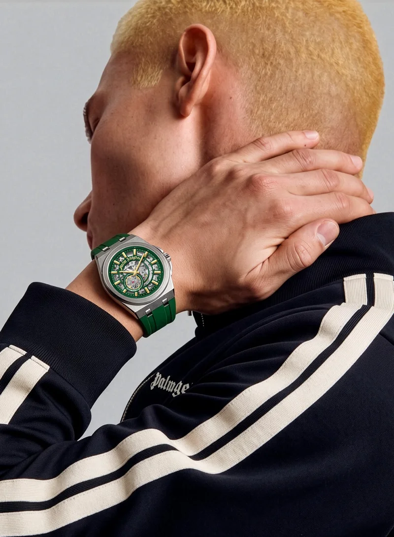 Palm Angels Green Altera Green Dial Green Silicone Strap Analog Watch for Men, 43mm for Men | Best Price UAE