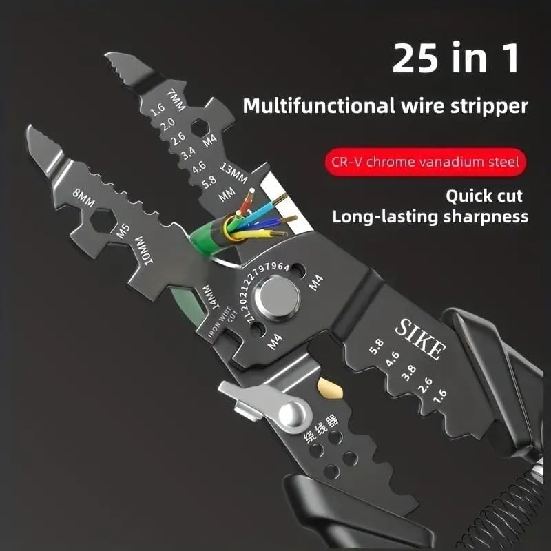 25in1 Wire Stripper and Crimping Tool Handheld Cable Cutter Portable Multitool for Electrical Work  - Image 2