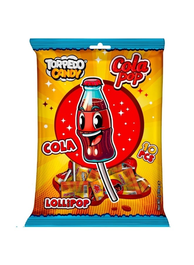 Cola Pop Lollipop  Cola, 10 Pcs, 200g