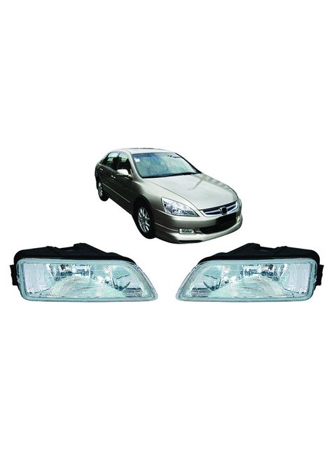 Dlaa Pack of 2 | HD022 Fog Lamp Suitable for Accord 2003-2006 with wires & switch