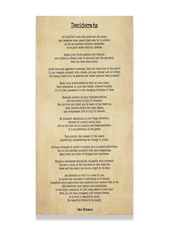 alterEgo Desiderata Famous Inspirational Poem Wall Poster (Max Ehrmann)(Multicolor) - Image 1