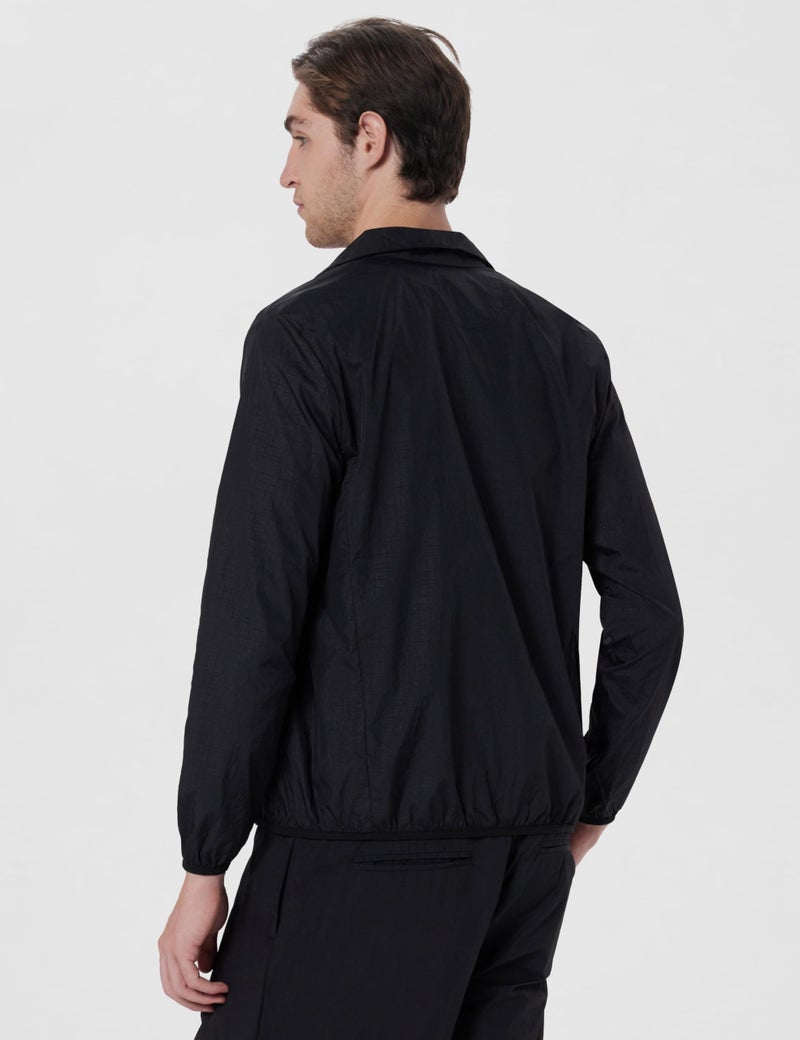 Peter England Men Black Textured Casual Jacket - Image 3