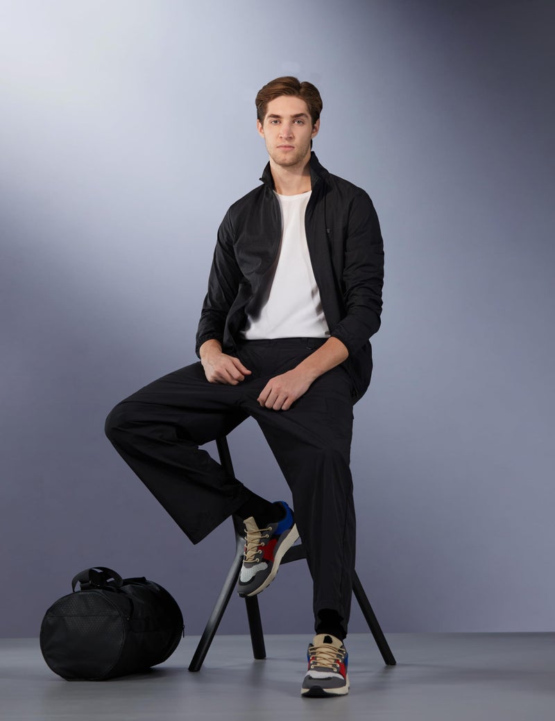 Peter England Men Black Textured Casual Jacket - Image 2