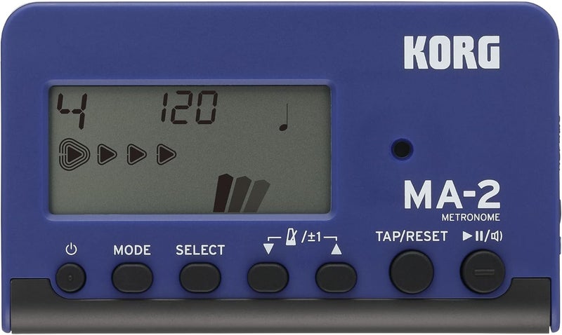 Korg MA-2 Digital Metronome for Orchestral Instruments w/ Large Display and 400 Hours Battery Life - Blue/Black - Image 1