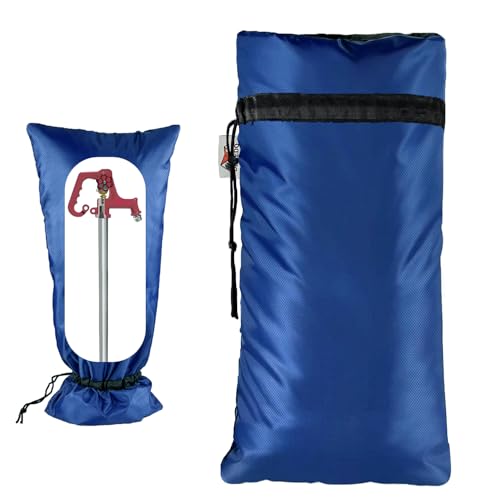 DEMEDO XXL Outdoor Faucet Covers for Winter, 3M Thinsulate Insulation Faucet Freeze Protector, 25”H x 13”W for Garden Lawn Faucets & Yard Hydrant, Waterproof Insulated Spigot Cover Faucet Sock – Blue - Image 1