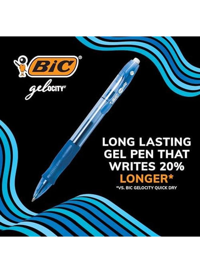 بيك أقلام جل سوداء أصلية من جيلوسيتي متوسطة الحجم 0.7 مم، 24 قطعة من أقلام الجل القابلة للسحب مع قبضة مريحة - Image 2