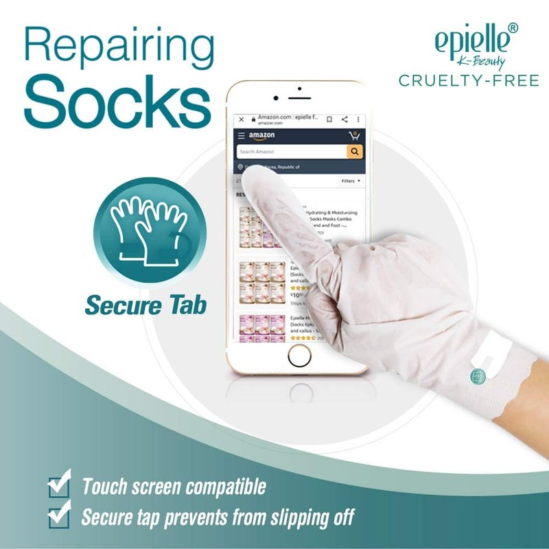 Epielle Intensive Repairing Hand Mask 6 Pairs, Renew and Soften with Coconut Oil & Milk Extract, Deep Moisturizing Gloves for Dry, Cracked Hands, Self Care Gifts for Women, Spa Kit, Stocking Stuffers - Image 5