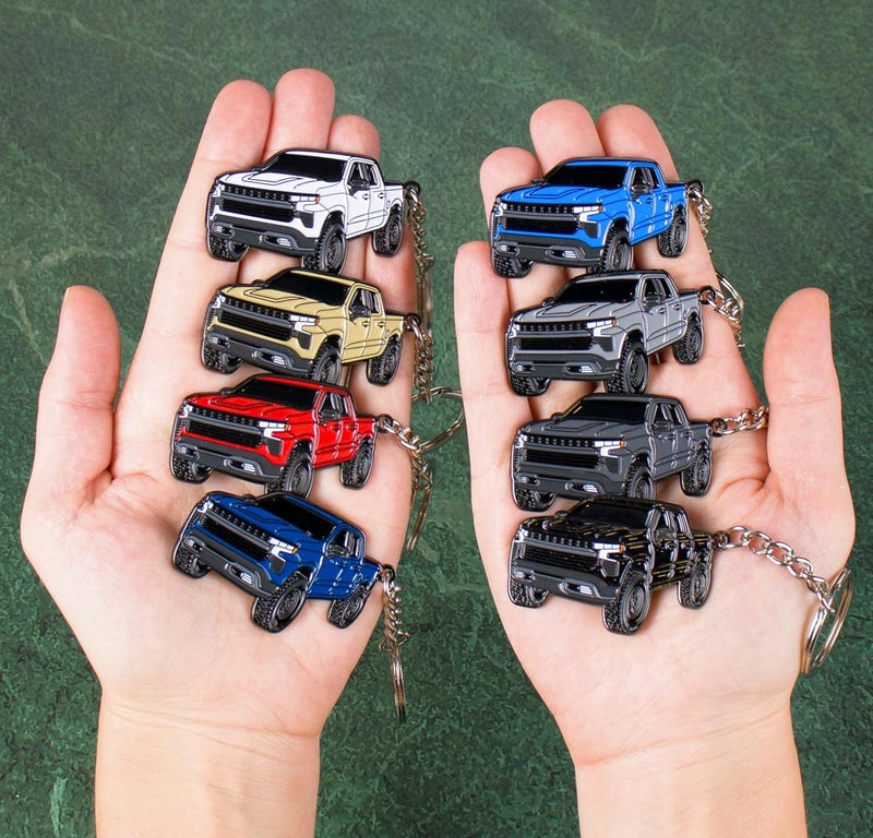 FOUR WHEEL BEAST Chevy Keychain - Red Truck Design - Image 5