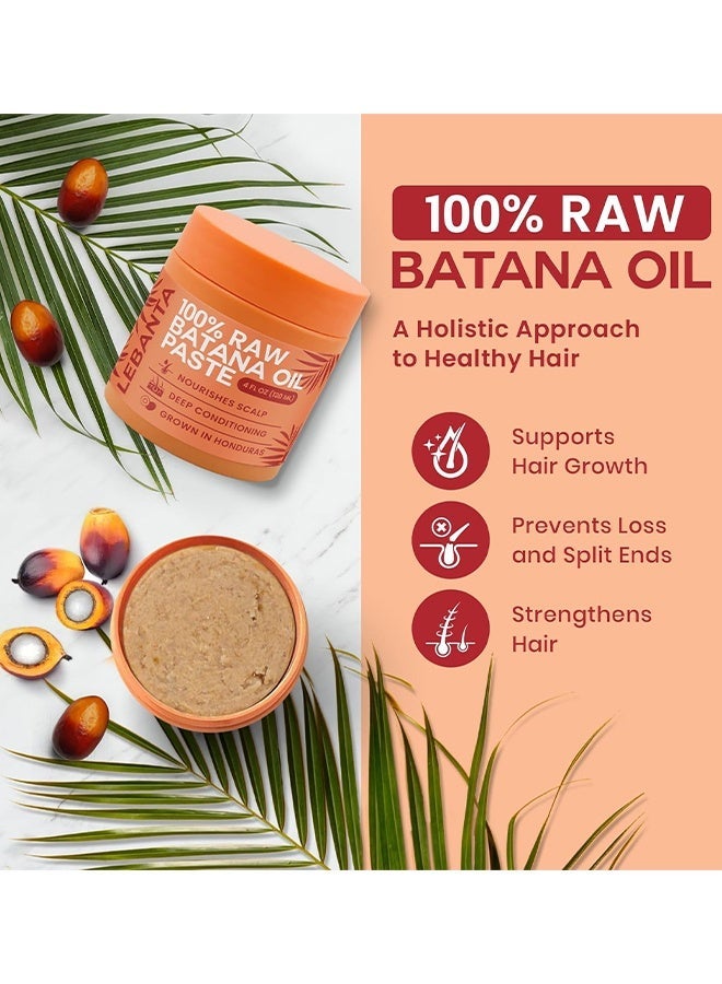 Lebanta Raw Batana Oil For Hair Growth, 100% Pure, Organic Batana From Honduras For Thick and Strong Natural Hair, Unrefined Cold Pressed Cosmetic Scalp Mask Fr Men & Women, Botana Oil Hair Growth Thickening Hair & Radiance Nourishment Skin, 120ML - Image 2
