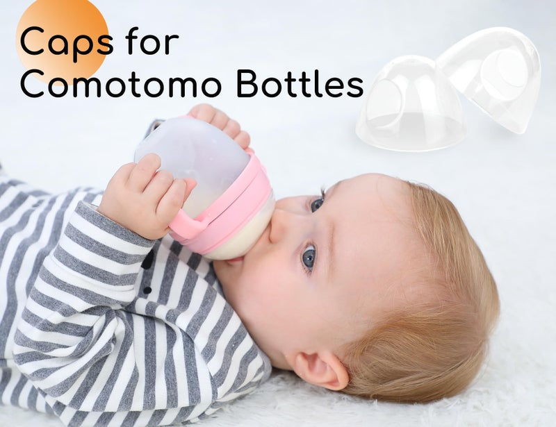 CHUBBIEE Baby Bottle Replacement Cap Lid for Comotomo 5 Ounce and 8 Ounce Silicone Bottle, 2 Count - Image 2