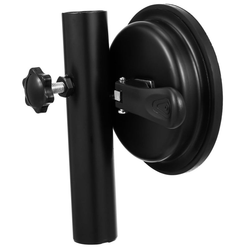 1Pc Flagpole Holder Durable Flag Pole Support For Outdoor Festivals And Events Strong Grip Suction Cup Bracket Black - Image 2