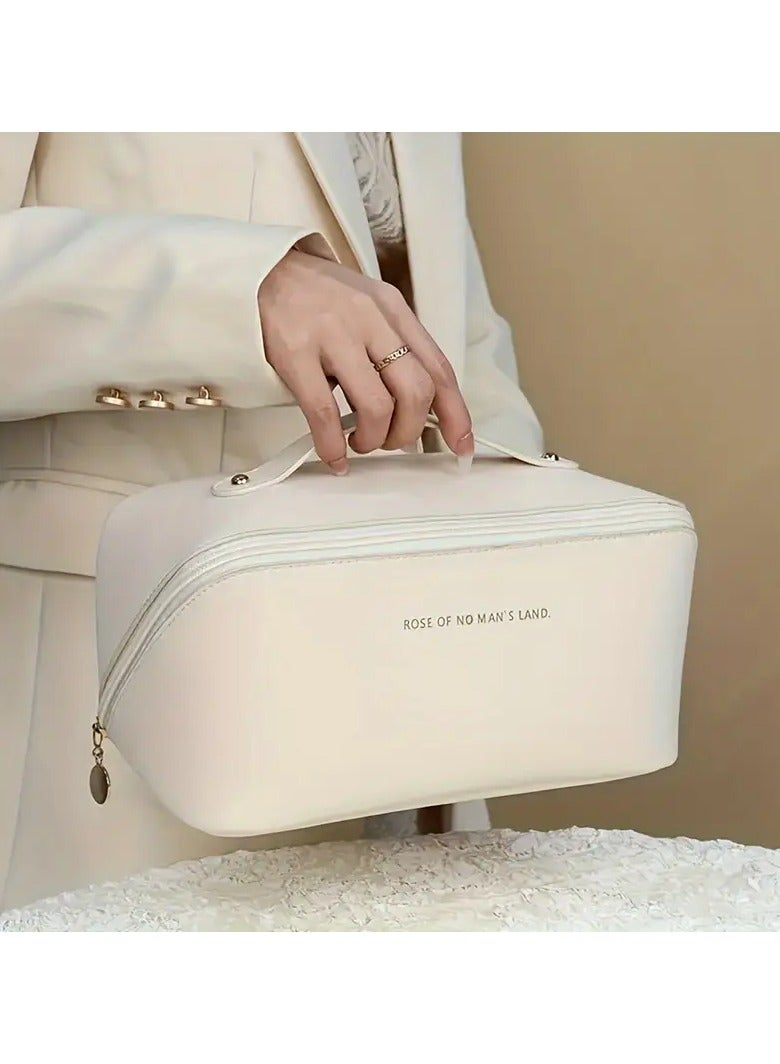 Goolsky Fashion PU Pillow Cosmetic Bag Portable Travel Storage Bag Handbag Large Capacity Toiletry Bag Partition Classification Maternal And Child Shared Toiletry Storage Bag - Image 2