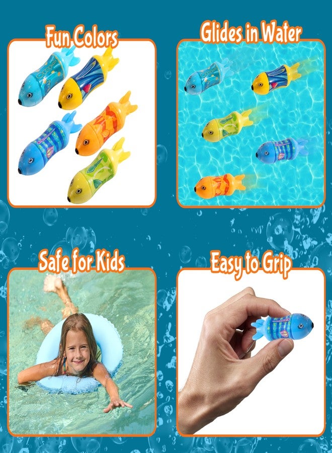 Kiddie Play ألعاب غوص للأطفال في بركة السباحة، طوربيد بركة السباحة، ألعاب سمكة القرش في بركة 5 قطع - Image 4