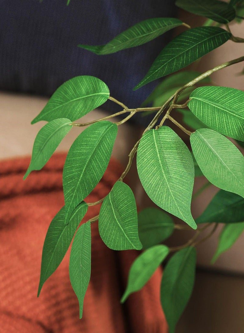 Zvezvia Artificial Ficus Trees Eucalyptus Trees with Silk Leaves,Fake Moss and Sturdy Nursery Pot,Fake Plants for Office Home Decor 180CM - Image 3