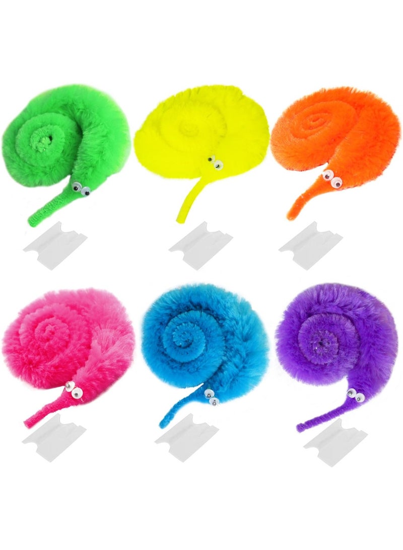 سونسر 6 قطع ألعاب دودة على حبل ، قوس قزح ماجيك تويست سوينغ دودة ، سوينغ دودة سحرية القط السائبة لعبة تخفيف الإجهاد تململ لعبة الكمان لحفلة كرنفال حيلة ، أطفال كبار (لون عشوائي) - Image 1