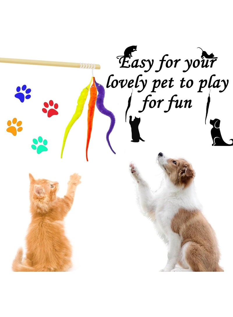 سونسر 6 قطع ألعاب دودة على حبل ، قوس قزح ماجيك تويست سوينغ دودة ، سوينغ دودة سحرية القط السائبة لعبة تخفيف الإجهاد تململ لعبة الكمان لحفلة كرنفال حيلة ، أطفال كبار (لون عشوائي) - Image 5