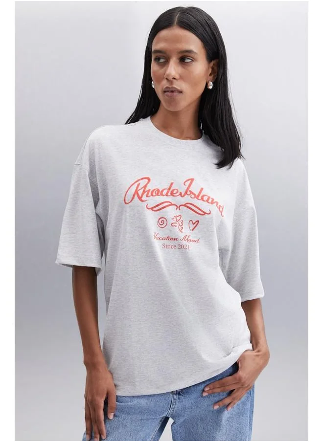 GRIMELANGE Grimelange Enyger Women's Cotton Mélange T-Shirt