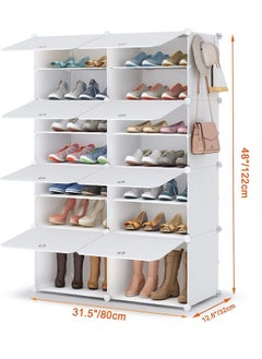 Arabest Shoe Rack, 8 Tier Shoe Storage Cabinet 32 Pair Plastic Shoe Shelves Organizer for Closet Hallway Bedroom Entryway  - Image 4