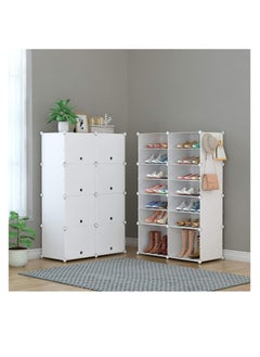 Arabest Shoe Rack, 8 Tier Shoe Storage Cabinet 32 Pair Plastic Shoe Shelves Organizer for Closet Hallway Bedroom Entryway  - Image 2