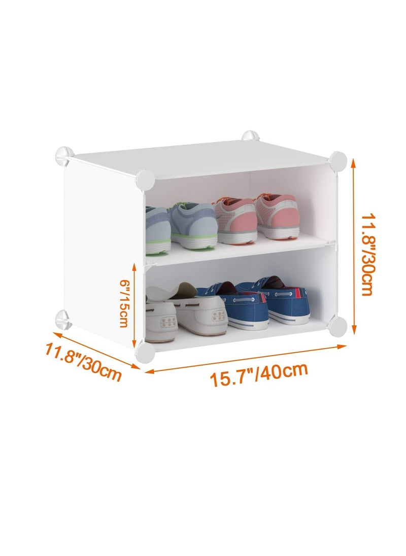Arabest - Shoe Rack, 8 Tier Shoe Storage Cabinet 32 Pair Plastic Shoe Shelves Organizer for Closet Hallway Bedroom Entryway - Image 1