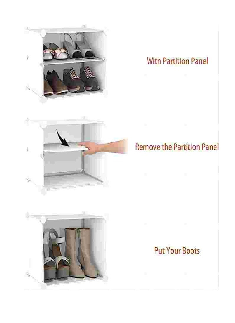 Arabest - Shoe Rack, 8 Tier Shoe Storage Cabinet 32 Pair Plastic Shoe Shelves Organizer for Closet Hallway Bedroom Entryway - Image 1