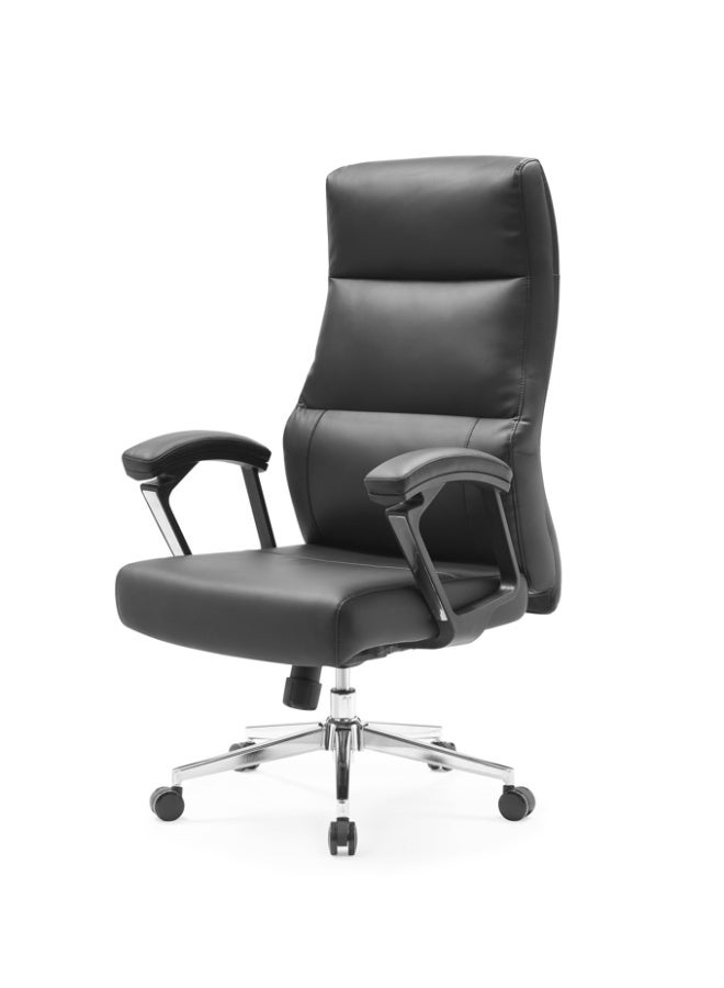 Multiwood Superior Comfort Office Seating with Deep Padding, Posture Support and Relaxed Tilt Function – Black - Image 1