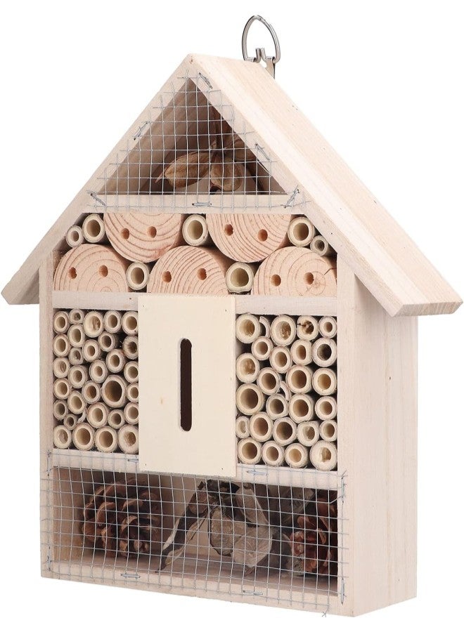 klarako Insect House Hanging Wooden Bamboo Insect Hotel for Bees Butterflies for Backyard Outdoor Garden  - Image 1