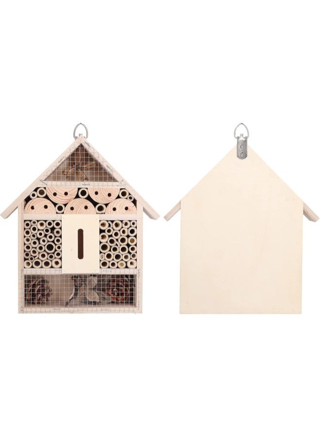 klarako Insect House Hanging Wooden Bamboo Insect Hotel for Bees Butterflies for Backyard Outdoor Garden  - Image 2