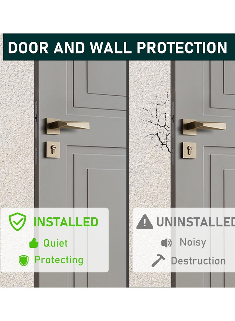 SYOSI Solid Rigid Door Stops, 3-1/4-inch(84mm) Wall Protector Door Stops Solid Door Stops with Rubber Tips Heavy Duty Door Protection Stops High Impact Door Stoppers for Door Protection Sound Dampening - Image 5