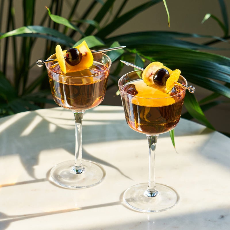 Viski Nick and Nora Glasses, Stemmed Drinkware, Premium Crystal Cocktail Glasses, Cocktail Coupe Glasses, Home and Bar Glass cups, Set of 2, 6oz - Image 5