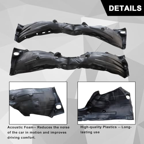 Sekeseauto 2Pcs Front Fender Liner Inner Left & Right Side Compatible with Toyota Camry SE XSE 2018 2019 2020 2021 Replace# 5387606320, 5387506320 - Image 3