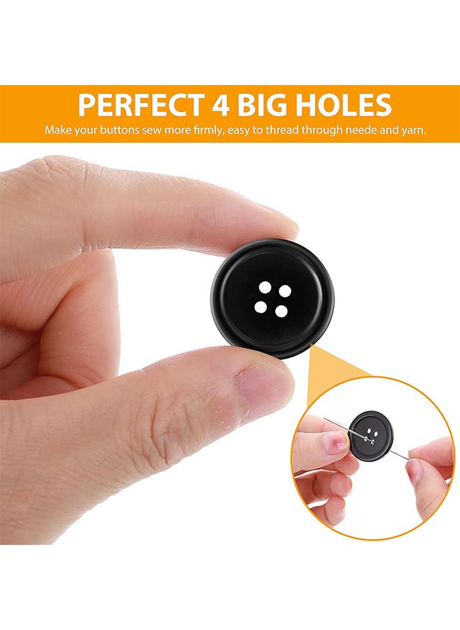 Depend Mixed Sewing Buttons, 160PCS Round Black 4-Hole Craft Buttons 5 Sizes White And Black Resin Button With Separate Compartment Storage Box Suitable for Sewing DIY Craft Projects  - Image 3