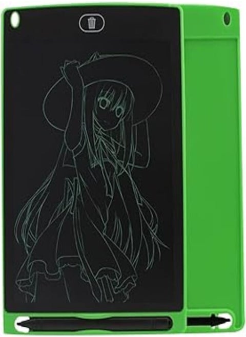 Generic 8.5" LCD Laptop Writing and Drawing Tablet for Electro-Writing and Sketching, Notebook and Eco-Friendly, with Stylus Pen for Kids and Adults (Green