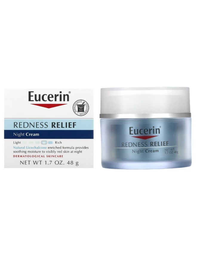 يوسيرين كريم ليلي لتخفيف الاحمرار - يرطب بلطف لتقليل البشرة المعرضة للاحمرار أثناء الليل - 48 جرام - Image 1