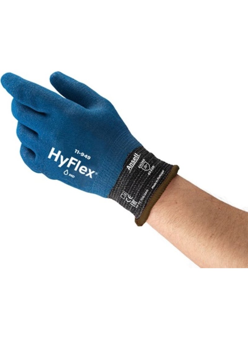 Dupont - Ansell Hyflex 11-949 Full Covered Cut, oil and grease Resistant Work Gloves - Image 1