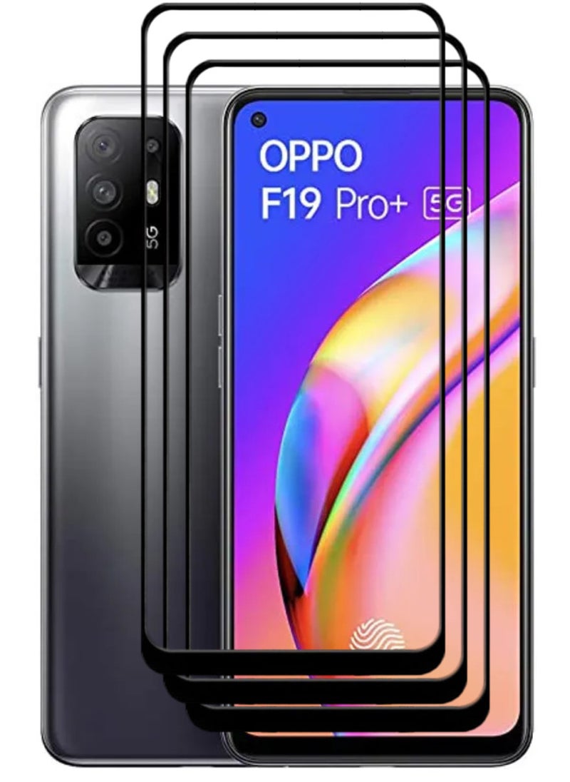 ACLIX 3 Pieces Antistatic ESD Dustproof Premium Quality High Definition Tempered Glass Screen Protector Designed For Oppo F19 Pro+ 5G - Image 1
