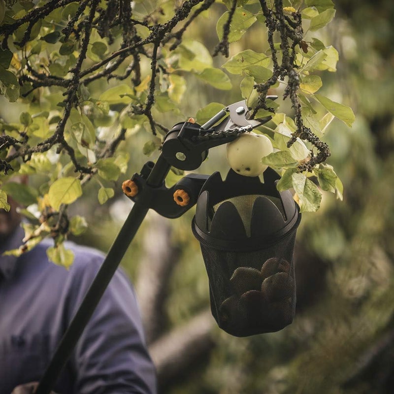 Fiskars Fruit Picker Basket with Adjustable Basket Angle Machine Washable Mesh Bag Fruit Harvesting Tool Pole Not Included - Image 3