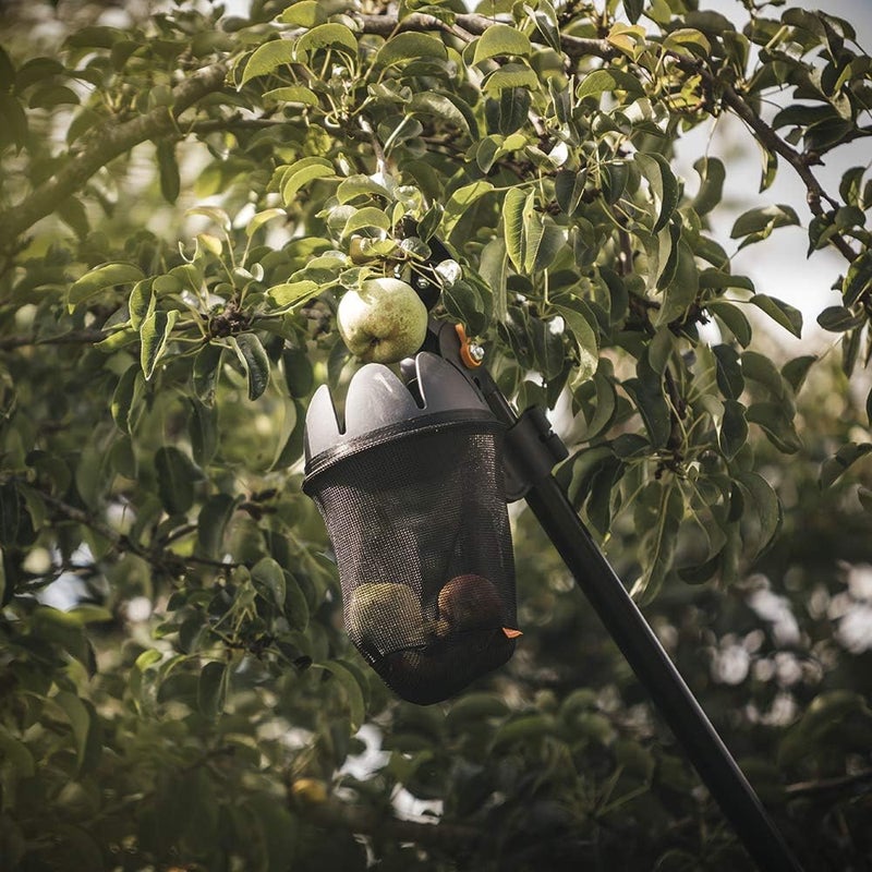 Fiskars Fruit Picker Basket with Adjustable Basket Angle Machine Washable Mesh Bag Fruit Harvesting Tool Pole Not Included - Image 4