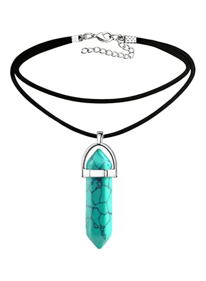 KAGSTRRMTA Black Wrap Velvet 2layers Choker with Gemstone quartz Healing Stones Boho Hippie Crystal pendant necklace Gift for Her Jewelry - Image 2