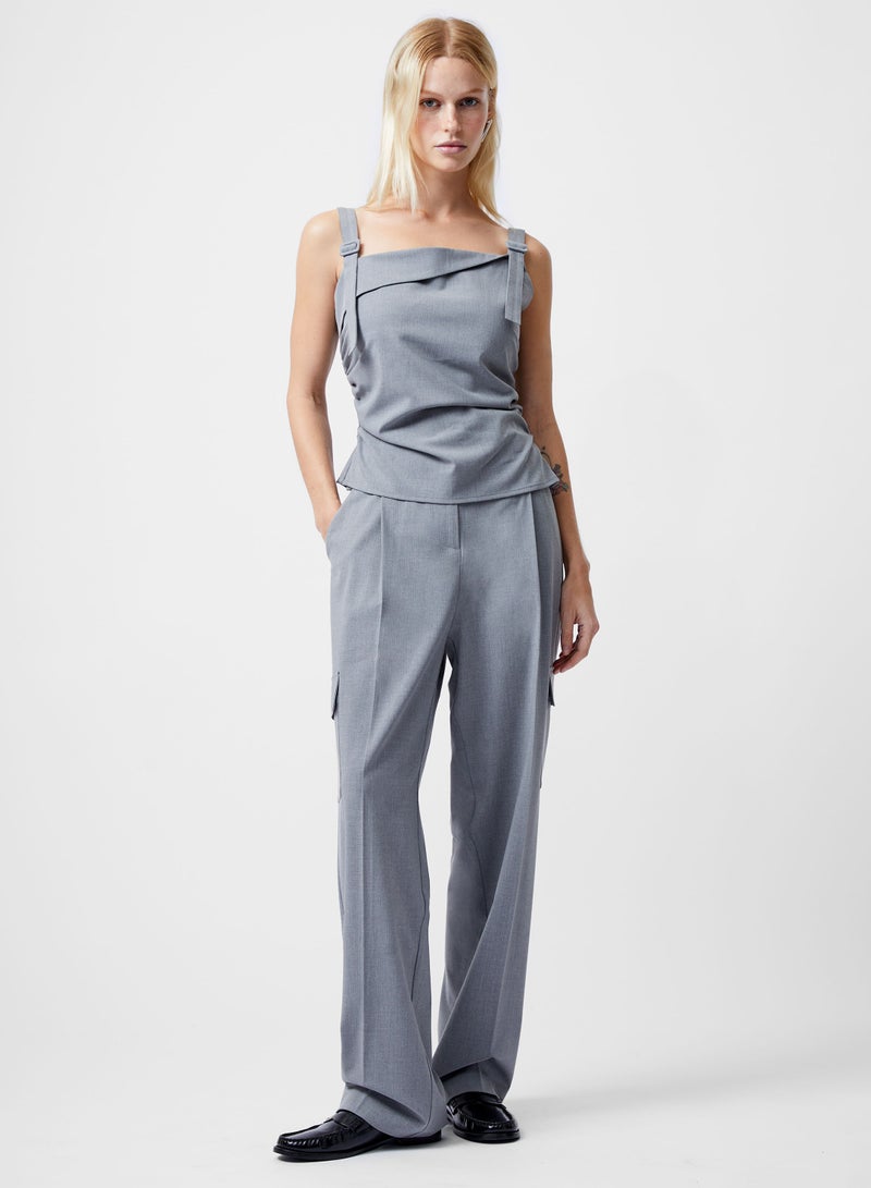 French Connection Franklin Ruched Strappy Buckle Top  - Image 2