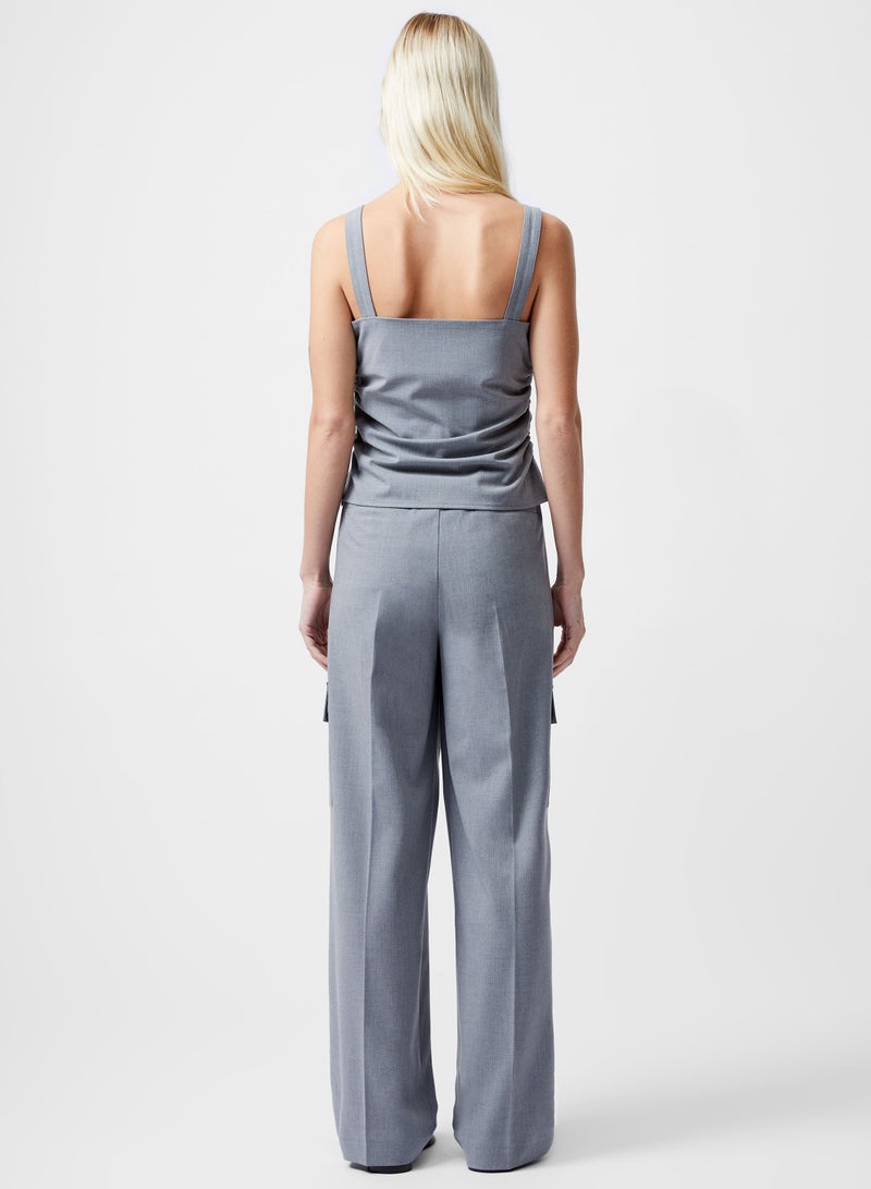 French Connection Franklin Ruched Strappy Buckle Top  - Image 3