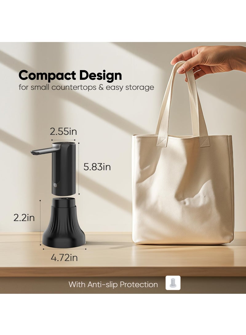 Barakah موزع مياه قابل للطي مع مضخة مياه شرب أوتوماتيكية، قابل للفصل، لزجاجة سعة 5 جالون، تصميم سطح المكتب بجانب السرير، موزع جالون محمول للمنزل، المكتب، التخييم، أسود - Image 3