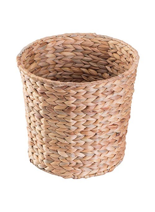 vintiquewise Vintiquewise Natural Water Hyacinth Round Waste Basket  for Bathrooms Bedrooms or Offices 
