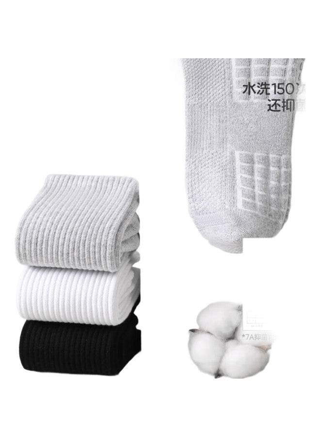 Picking up socks Xiao Ji Men'S Mid-Calf Socks, Spring And Autumn Season, Antibacterial, Odor-Resistant, Sports Terry Bottom, Non-Slip, Long And Short Tube Men'S Socks - Image 3