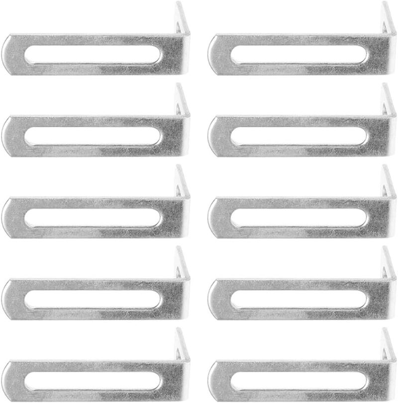 10 قطعة من أقواس الزاوية السوداء، دعامات الزاوية القائمة للأثاث والخزائن والرفوف والخزائن، سهلة التركيب - Image 1