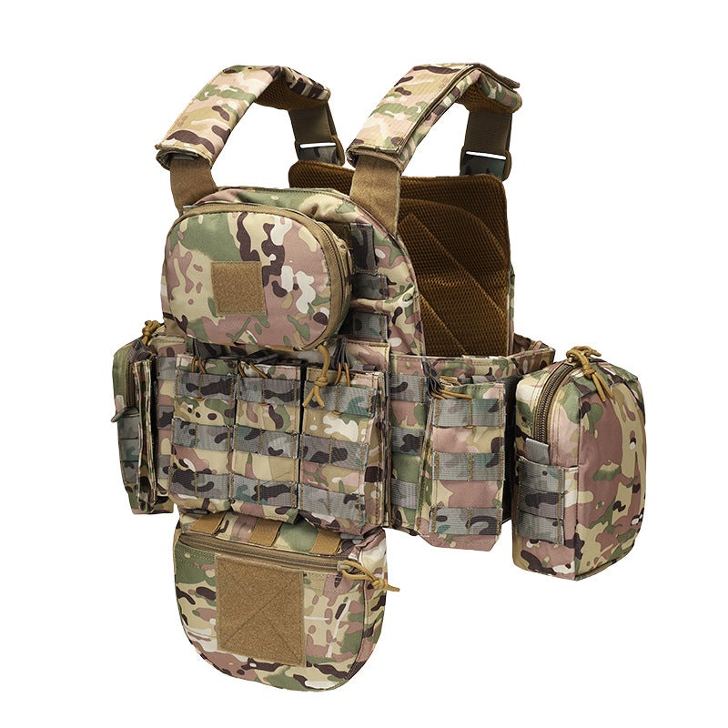 Camouflage Multi-Functional Tactical Vest Waterproof Oxford Outdoor Vest for Men and Women - Image 2