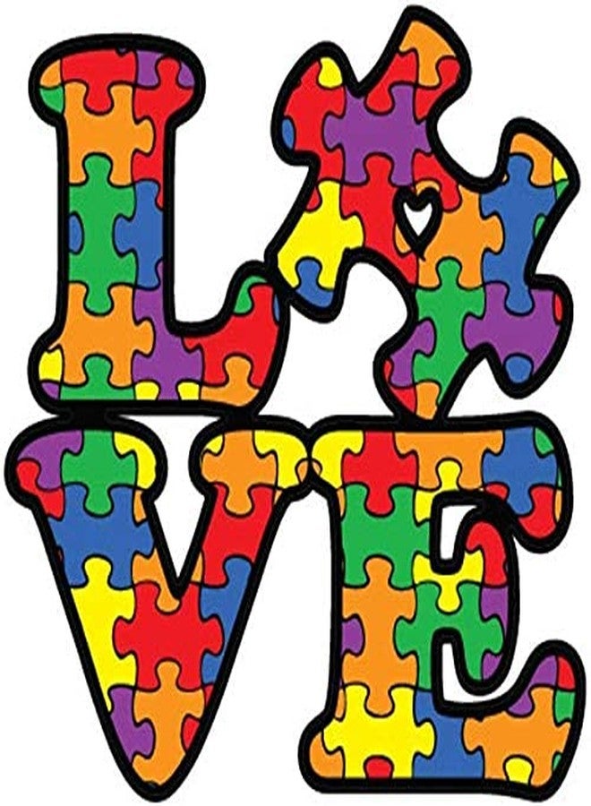 eDesign Autism Awareness Sticker Set 2 Pack (5 Inch Each) - Love Puzzle Sticker & Child with Autism On Board Decal, Waterproof UV Resistant Vinyl for Car Window & Bumper - Image 2